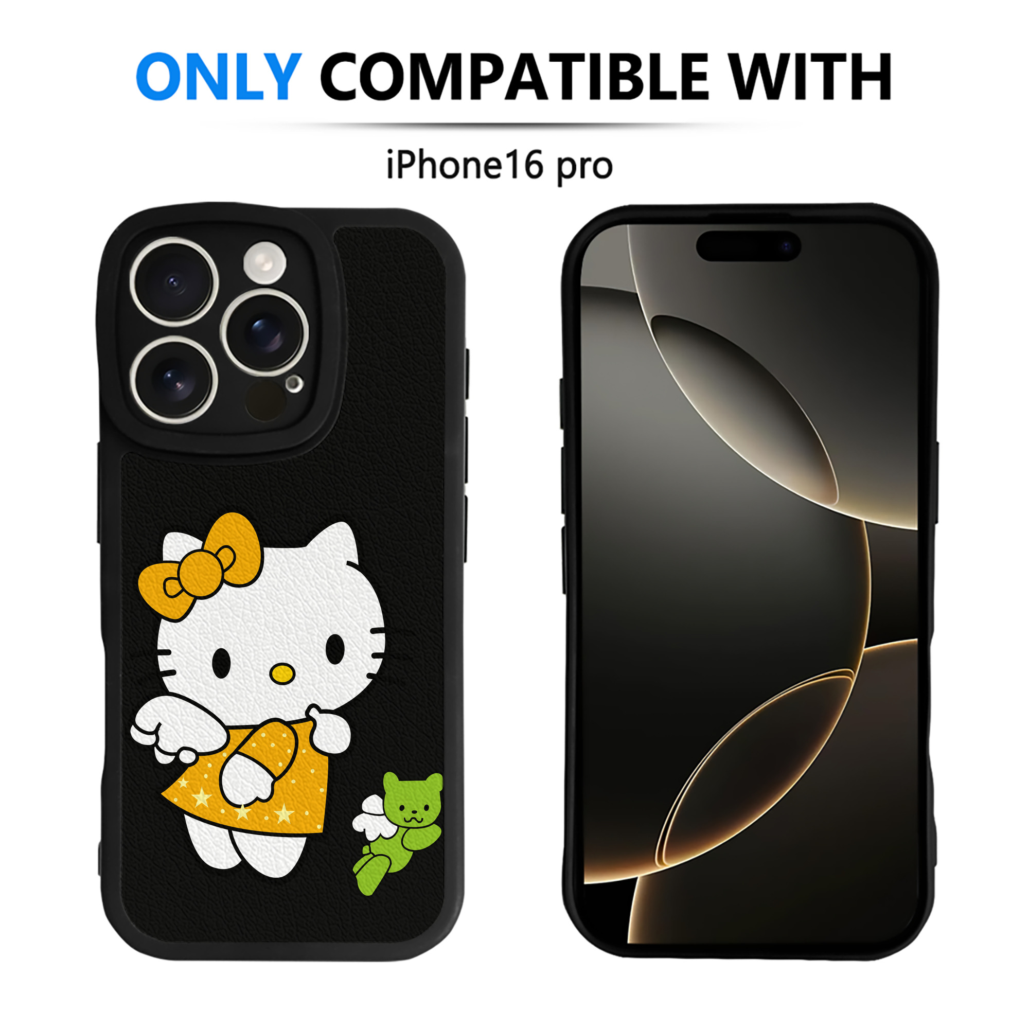 （画像用） Hello Kitty ハローキティ 【iPhone 16シリーズ対応】シリコンスマホケース（レザー調） 材質：シリコン